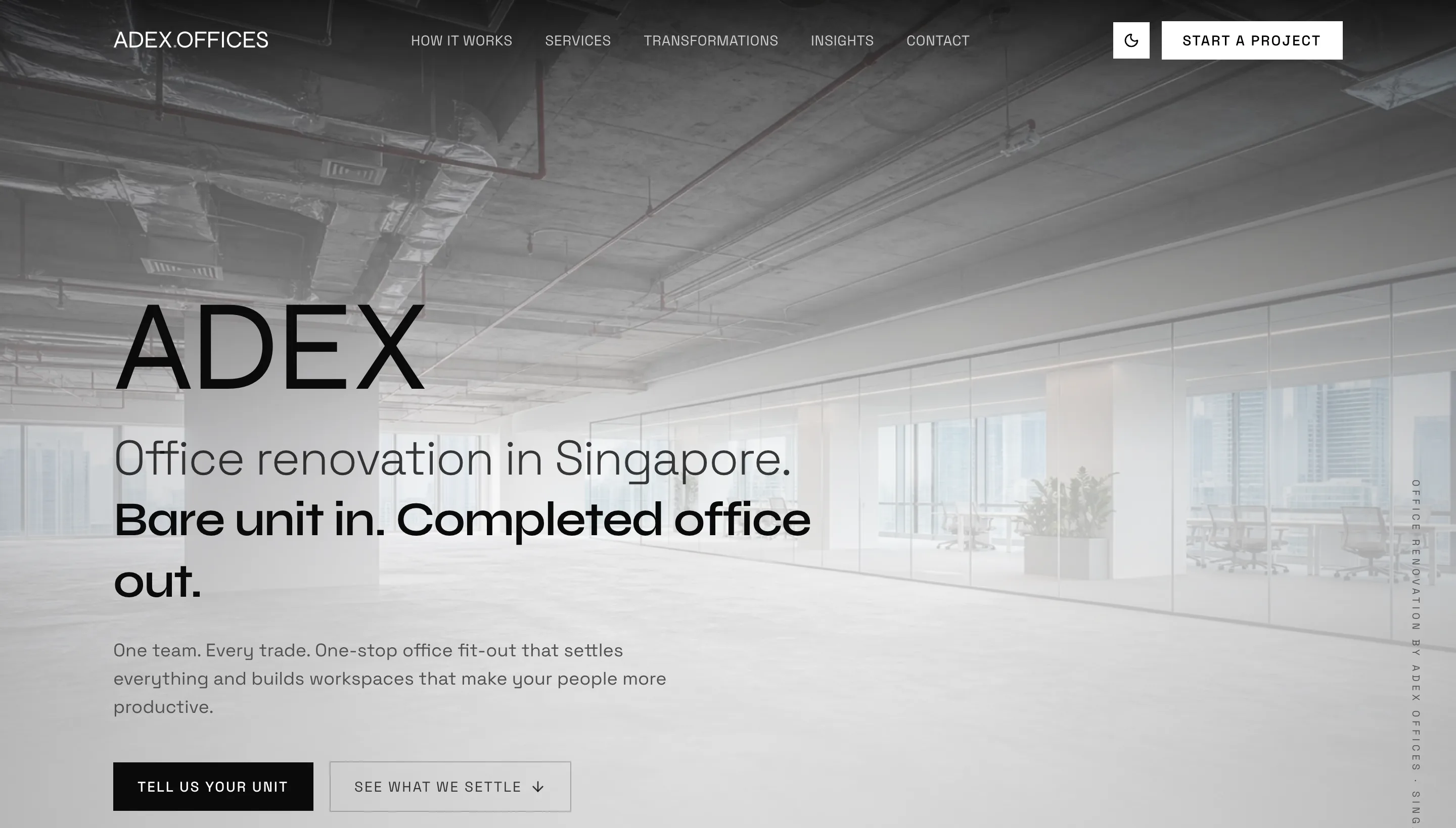 ADEX Offices web development project Singapore