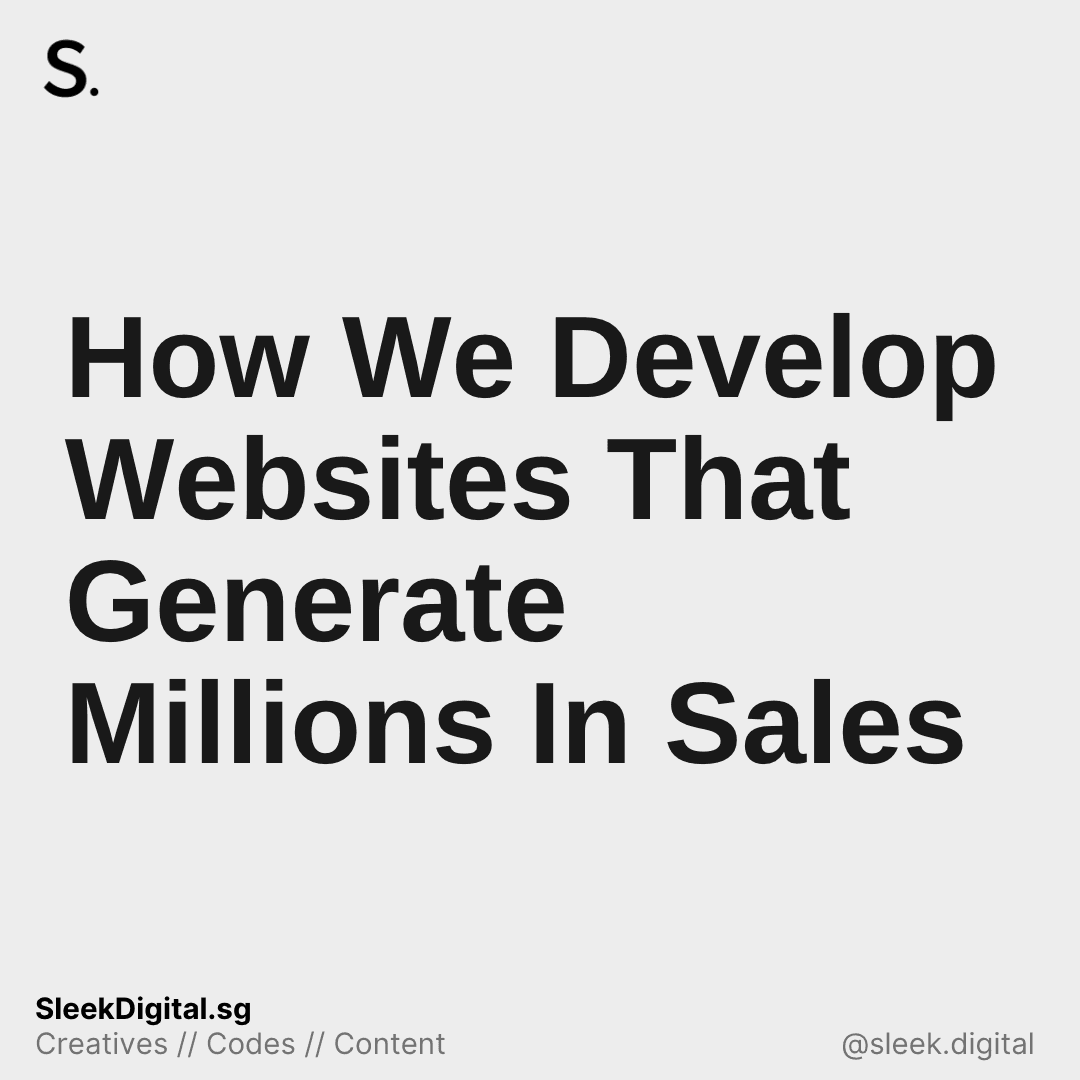 How We Build Websites to Generate Millions in Sales